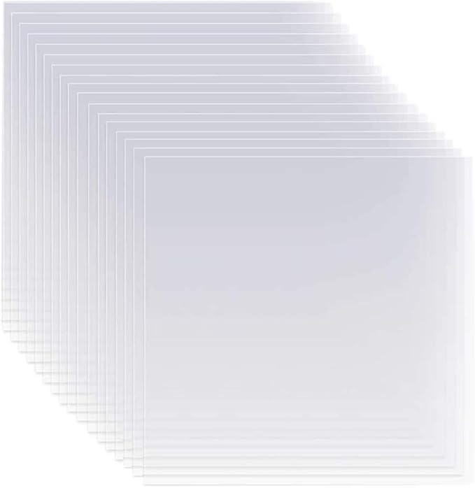 30 Pack 4 Mil Blank Stencil Sheets, 12 x 12inch Clear Mylar Blank Stencils