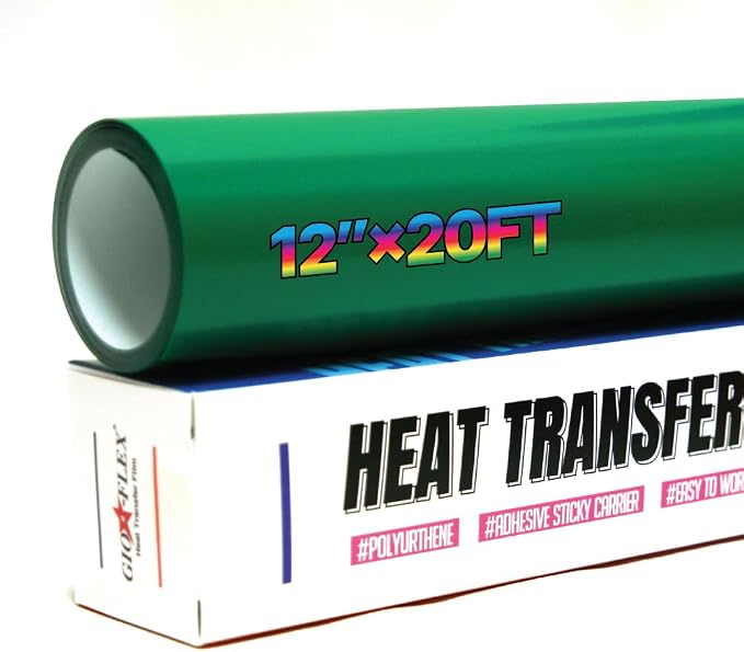 PU Heat Transfer Vinyl 12"×20ft Roll Green – HTV