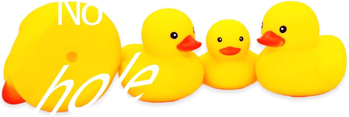 Rubber Funny Ducks/Duckies Waterproof No Bebe Noise Bath Toy Without Hole or with No Hole Student Office Desktop Decor IT Programmer Funny Partner Rubber Duckies in Bulk