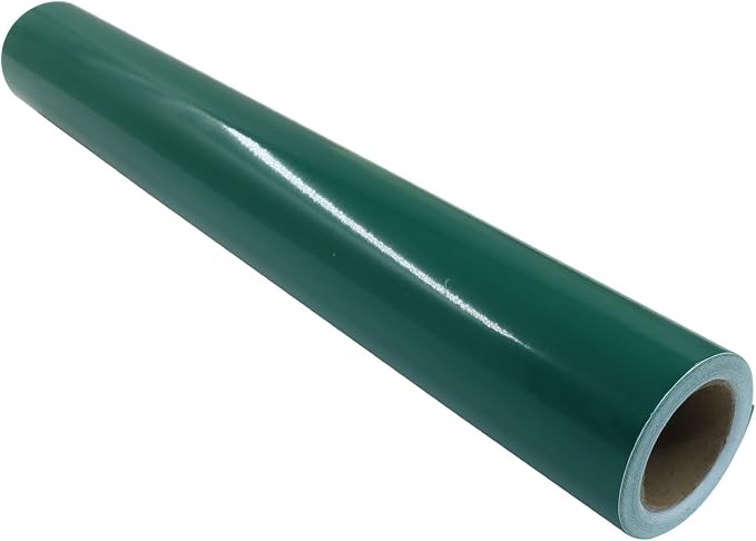 Luomorgo Green Permanent Vinyl Roll 12" x 5FT | Glossy, Waterproof Adhesive