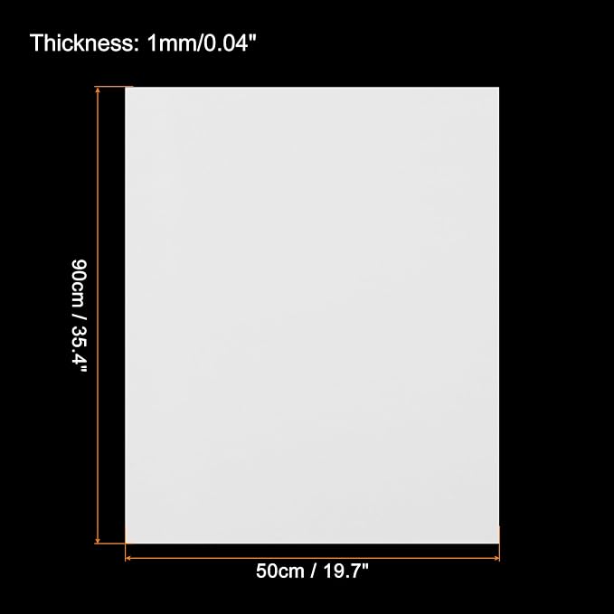 MECCANIXITY EVA Foam Sheets White 19.7 Inch x 35.4 Inch 1mm Thick Crafts Foam