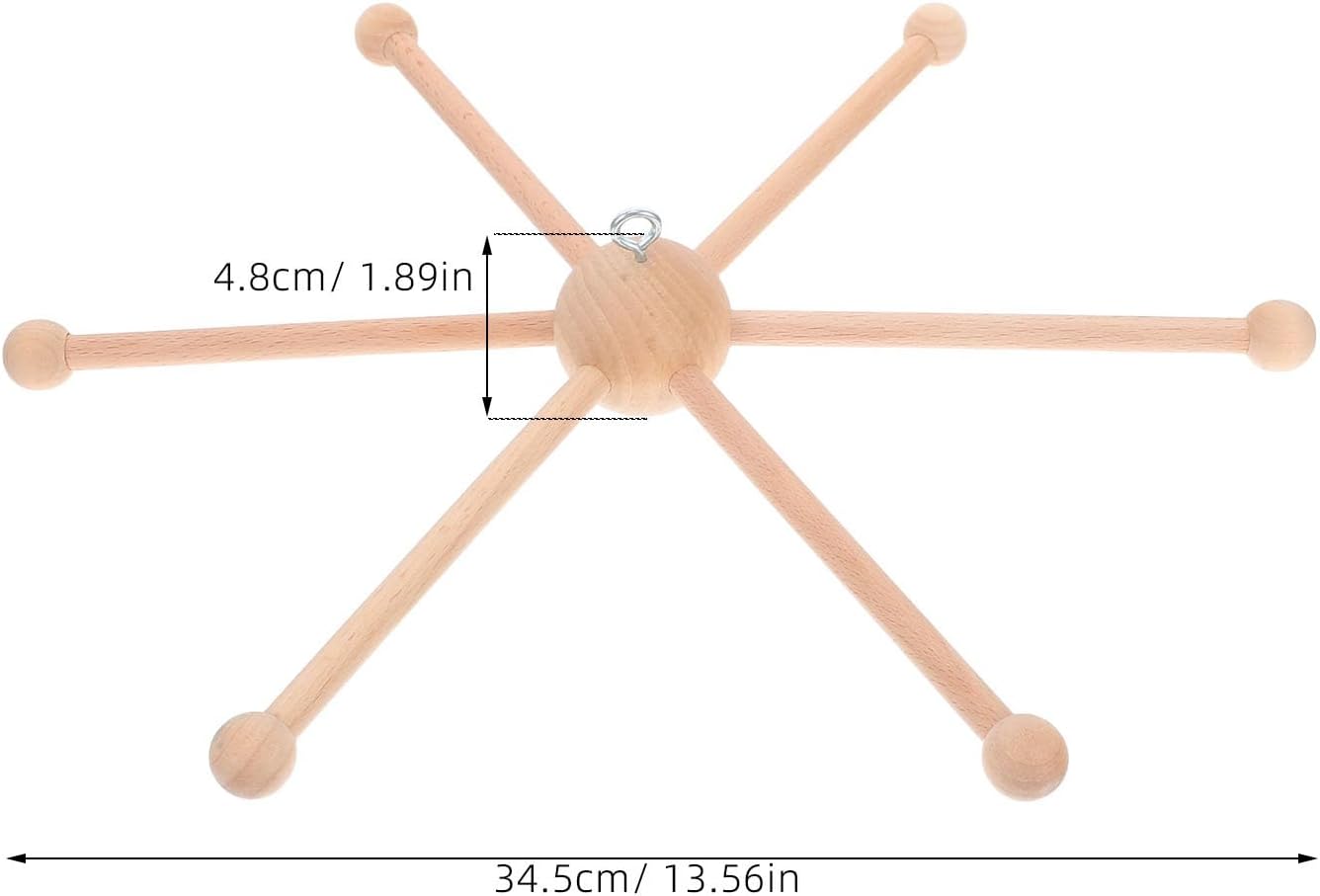 Wooden Mobile Frame Kit - Bed Bell Wind Chimes Crib Hanger Bedroom Ceiling Mobiles Toy Decoration Wind Chime