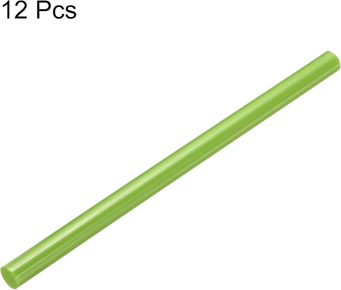 uxcell Mini Hot Glue Sticks for Glue Gun 11mm x 200mm Light Green 12pcs