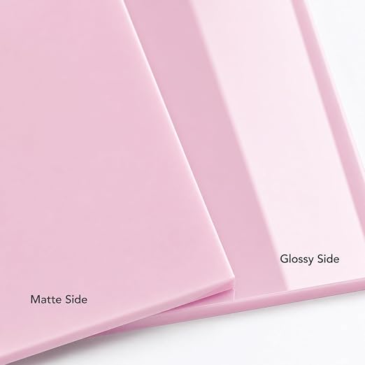 Pastel Cast Acrylic Sheets 12x12 1/8" | Dual finish matte & glossy cast