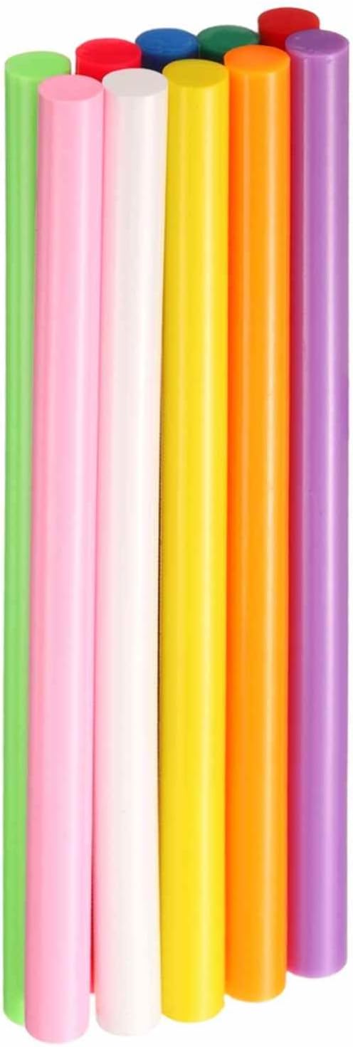 HARFINGTON 10pcs Hot Glue Sticks 0.43" Dia x 7.87" Long EVA Mini Hot Melt