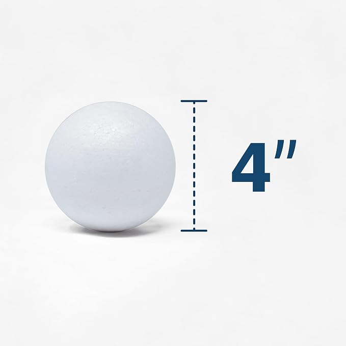 Evershine 12 Pack 4 Inch Craft Foam Ball
