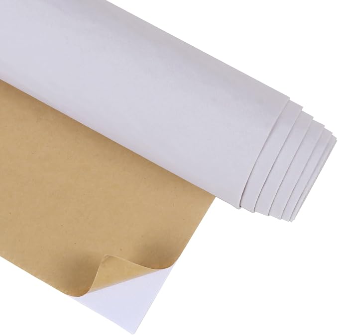 CRE8TIVE 12"x80" Cold White Wallpaper Velvet Drawer Liners