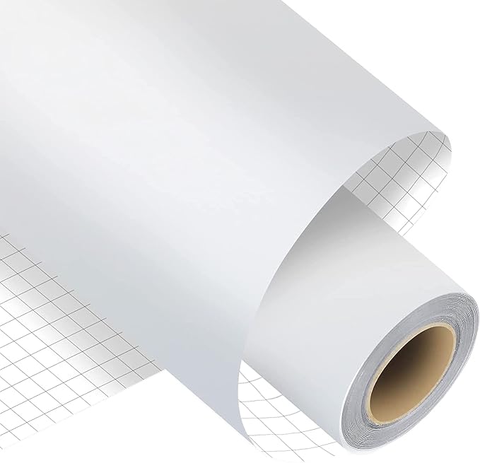 Matte White Permanent Adhesive Vinyl Roll