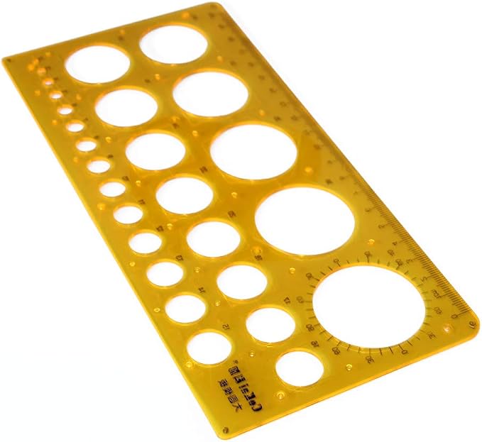 Utoolmart Geometric Drawing Template Measuring Ruler 20cm