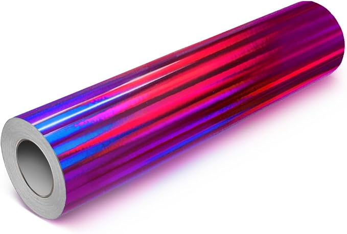 VViViD DECO65 Gloss Holographic Chrome Purple Permanent Adhesive Craft Vinyl