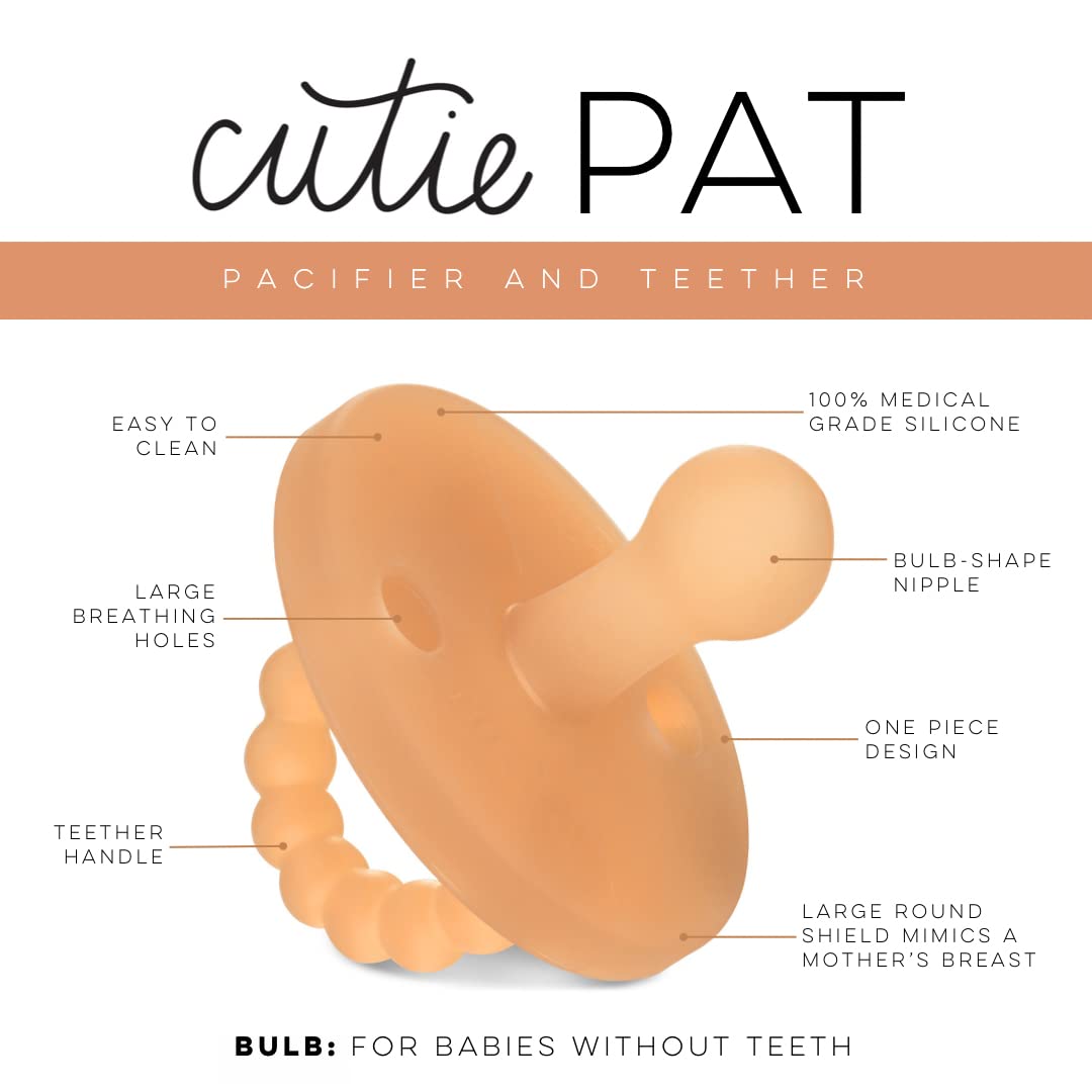 Ryan & Rose Cutie PAT Pacifier Teether (Bulb, Clear Rubber)