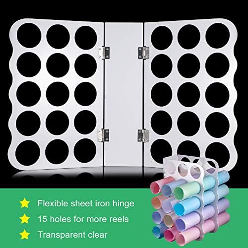 Outus Vinyl Storage Rack Acrylic 15 Holes Vinyl Roll Holder Craft Paper Storage