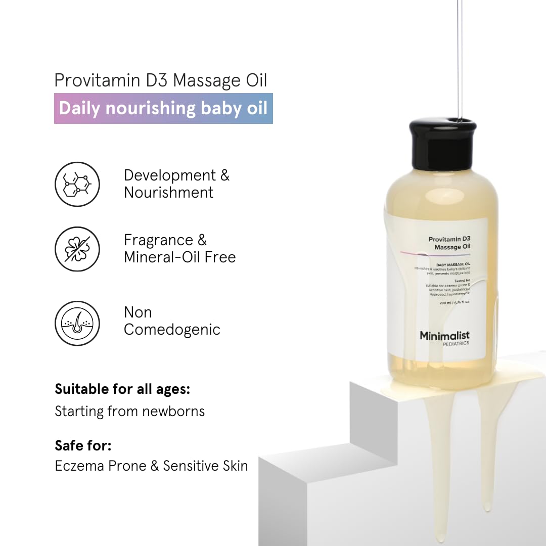 Minimalist Baby Massage Oil with Provitamin D3