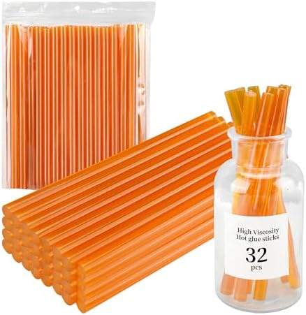 MATUFF Yellow High Viscosity Hot Glue Sticks, 0.43' Dia x 8' Long,