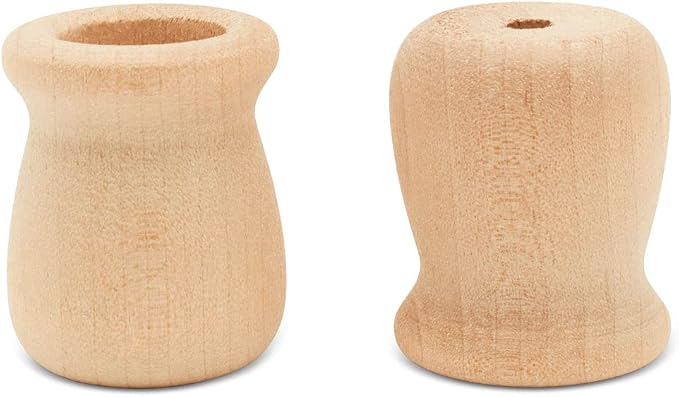 Bean Pot Candle Cups, 1-5/16 Inch, 5/8 Inch Hole, Wood Turnings
