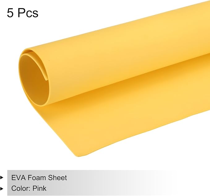 MECCANIXITY EVA Foam Sheets Gold 35.4 Inch x 19.7 Inch 2mm Thick Crafts Foam