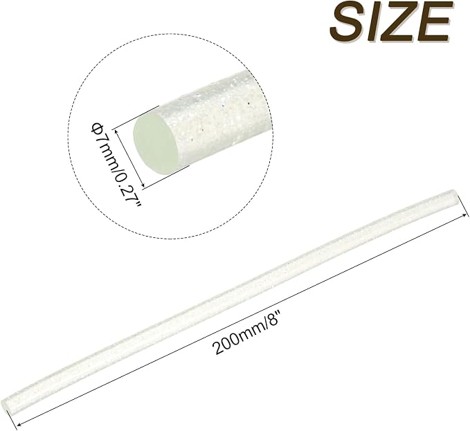 uxcell Mini Hot Glue Sticks for Glue Gun 7mm x 200mm Glitter Transparent Yellow
