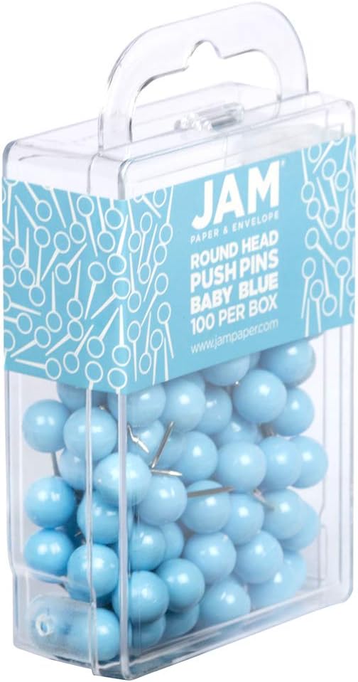 JAM PAPER Colorful Push Pins
