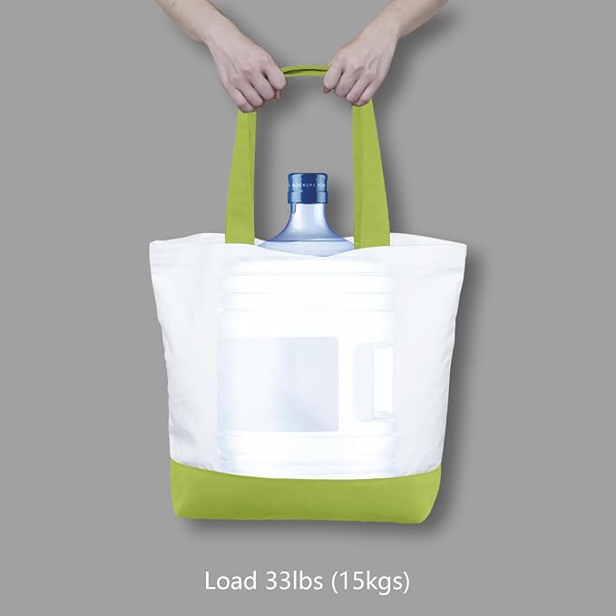 TOPDesign 3-Pack Super Strong Large 12oz Cotton Canvas Tote Bags, Reusable