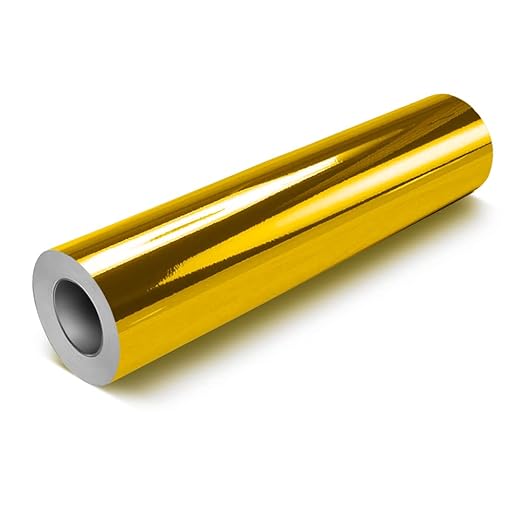 VViViD Chrome Gold Gloss DECO65 Permanent Adhesive Craft Vinyl