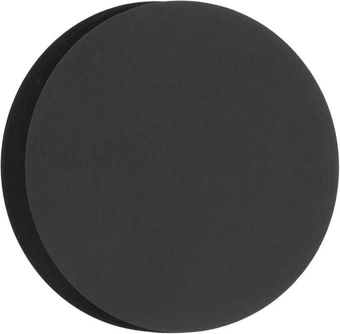 MECCANIXITY 60 PCS Black Color Circle Cutouts Paper 7 Inch Round Card Stock