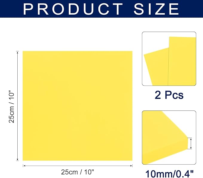 MECCANIXITY Foam Sheets Crafts 10x10 Inch 10mm EVA Craft Foam Paper Foam Sheets