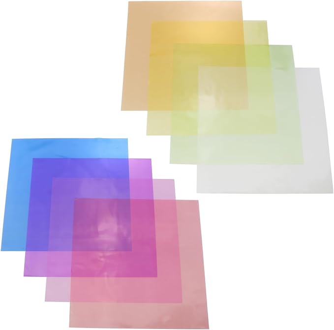 LUORNG 120 Pieces Colored Cellophane