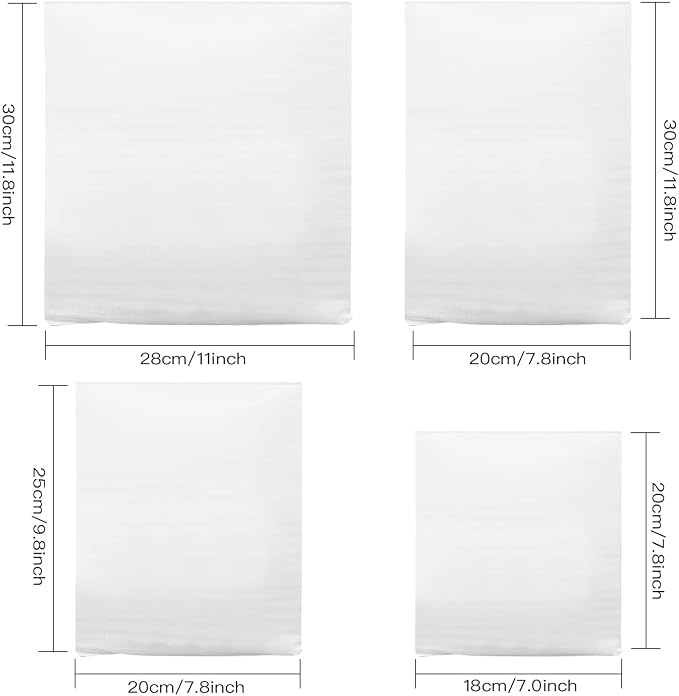 Foam Pouches & Foam Wrap Sheets, 4 Sizes 80 Count Foam Wrap Sheets Cushioning
