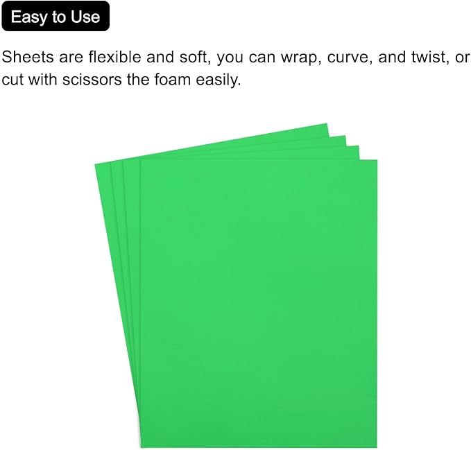 MECCANIXITY EVA Foam Sheets Bright Green 35.4 Inch x 19.7 Inch 2mm Thick Crafts