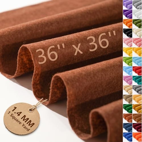 1.4mm Felt Fabric 36'' X 36'' Large Felt Sheets Soft Craft Felt by The Yard