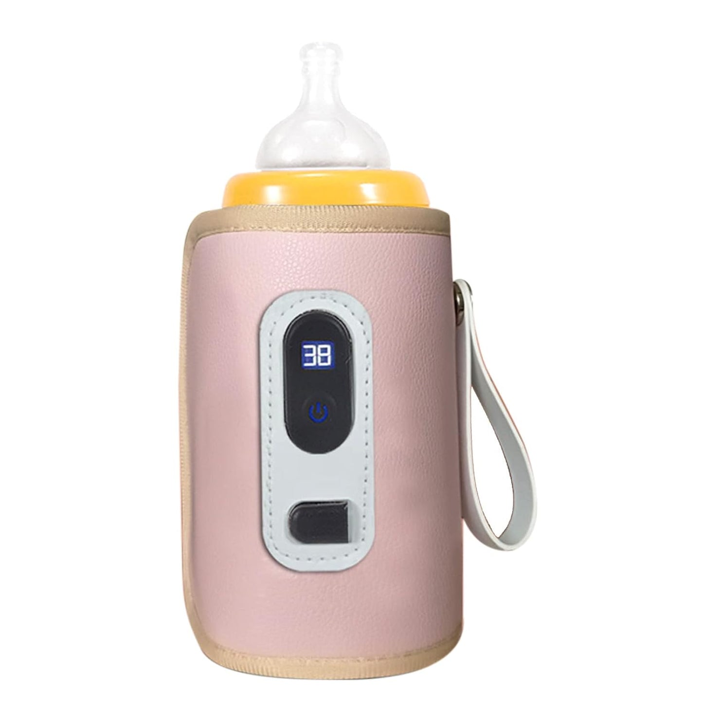 USB Baby Bottle Warmer with LCD Screen, Heating,Temperature, Portable Milk Bottle Heater for Travel, Car, Plane ()