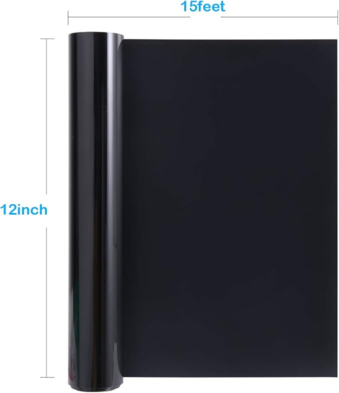 SOMOLUX HTV Matte Black Iron on Vinyl Compatible