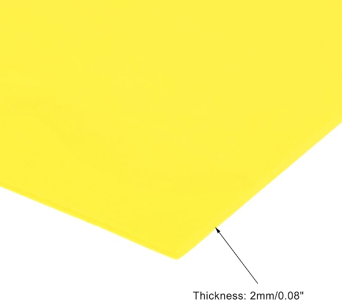 uxcell Lemon Yellow EVA Foam Sheets, 11.8x7.9 in 2mm Thick Handicraft Foam Paper