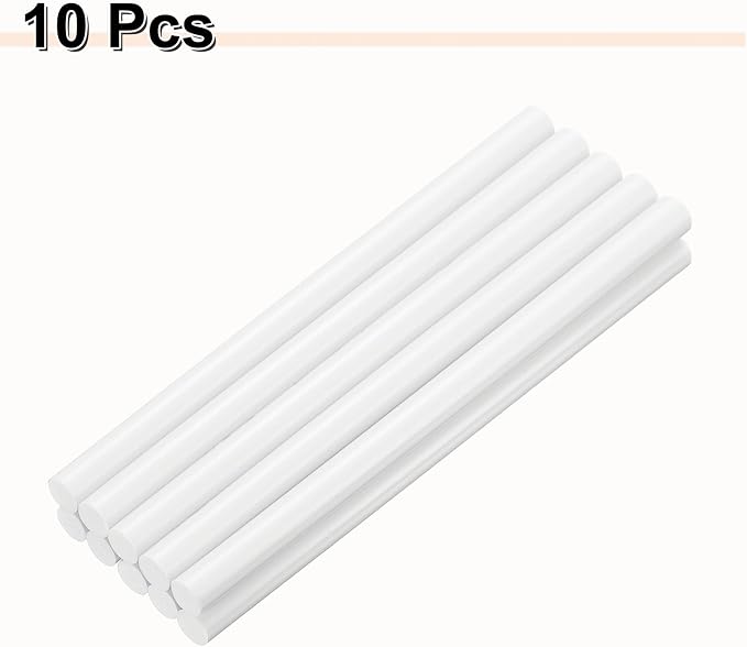 HARFINGTON 10pcs Hot Glue Sticks 0.43" Dia x 7.87" Long EVA Mini Hot Melt