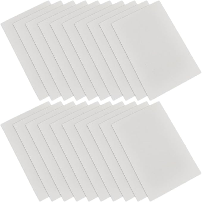 20Pcs 6x9 Inch 2MM Thick White Foam Paper Sheets Rectangle 3D High Density