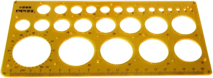 Utoolmart Geometric Drawing Template Measuring Ruler 20cm