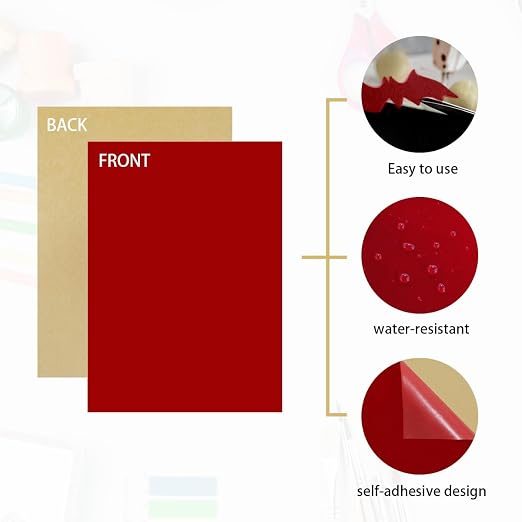 10 PCS Sticky Felt Sheets, Self Adhesive Felt Sheet, 8.3" x 11.8" Self Adhesive