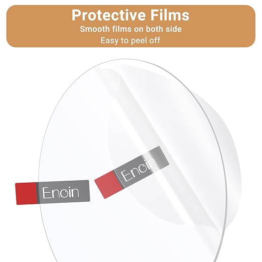 Enoin 16 Pack 2 Inch Round Clear Acrylic Sheets Plexiglass Sheet 1/8 Inch Thick