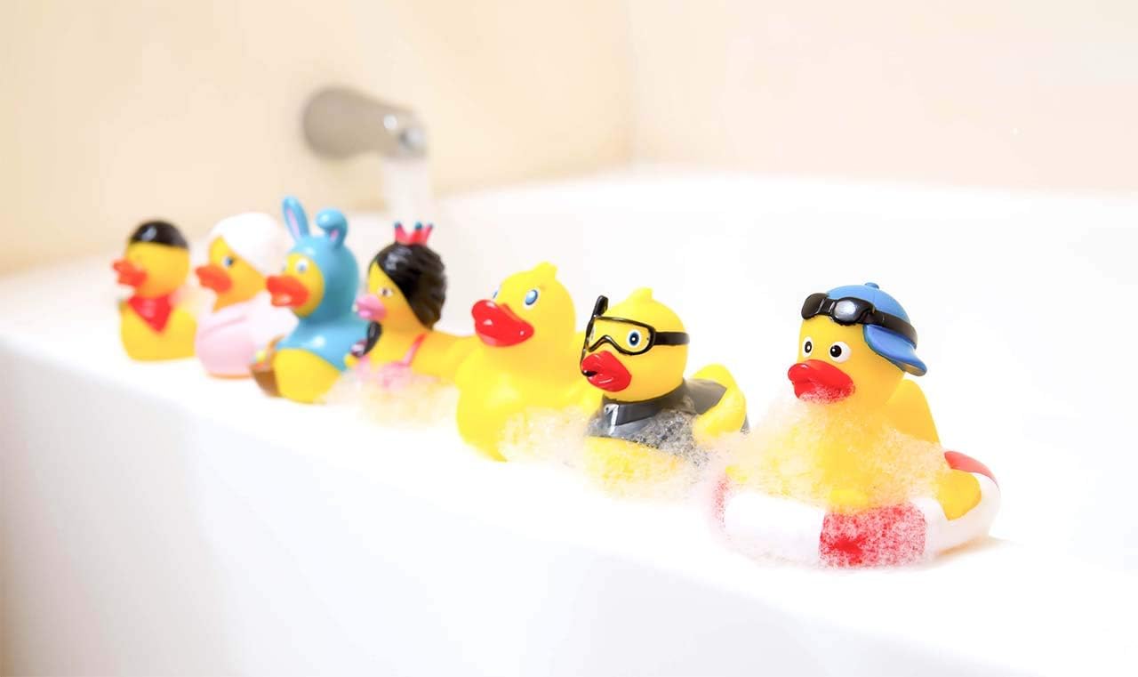 3" Baking Rubber Duck [Sealed Hole, Floats Upright] - Baby Safe Bathtub Bathing Toy