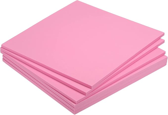 MECCANIXITY EVA Foam Sheets Pink 9.8 Inch x 9.8 Inch 7mm Thick Crafts Foam