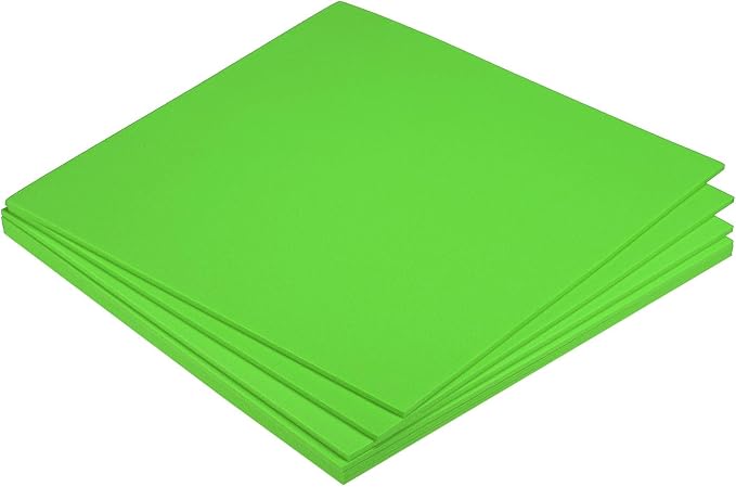MECCANIXITY EVA Foam Sheets Green 9.8 Inch x 9.8 Inch 3mm Thick Crafts Foam