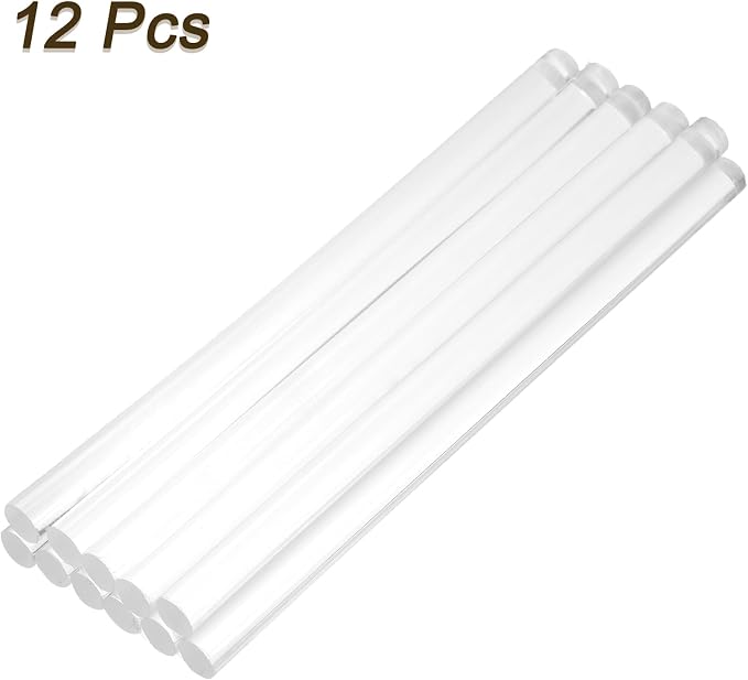 uxcell Mini Hot Glue Sticks for Glue Gun 11mm x 200mm Clear 12pcs