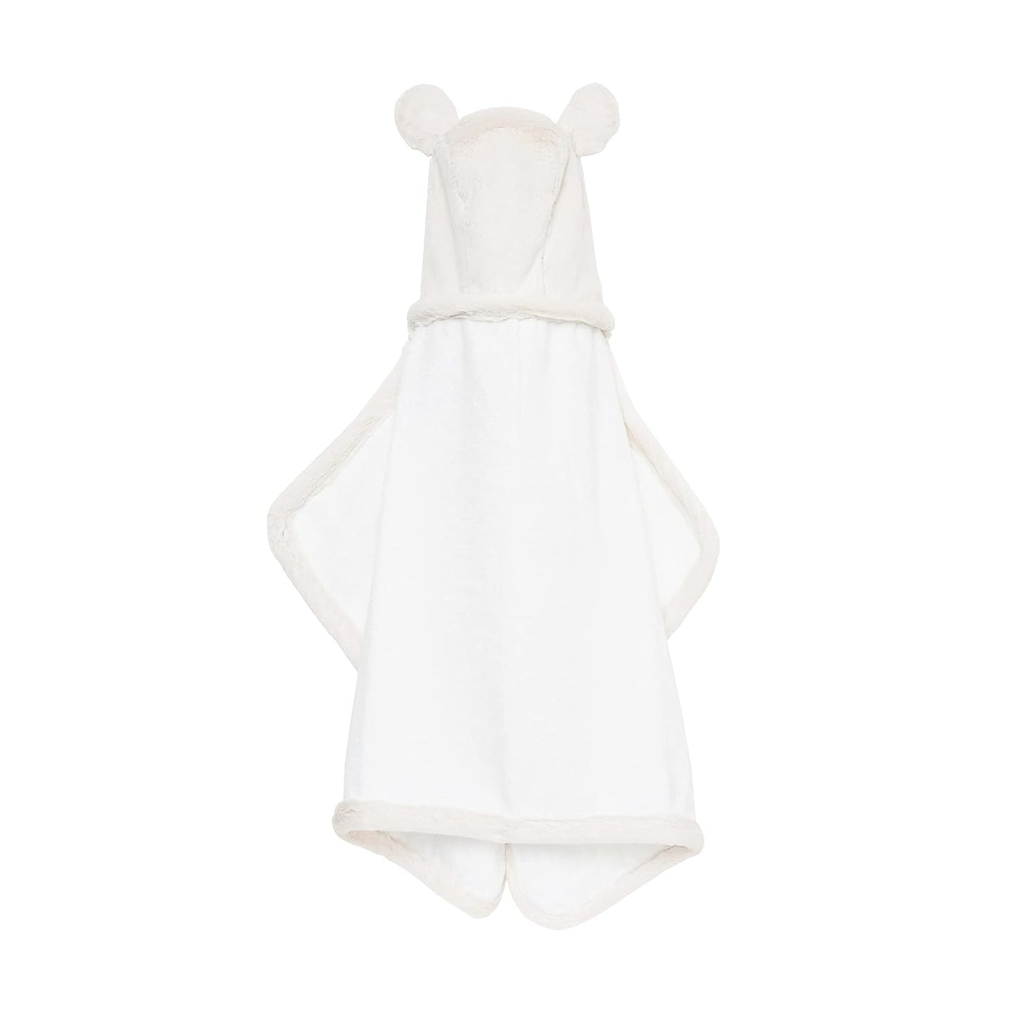 Little Giraffe Luxe Baby Towel with Ears, 24" x 41", Cream