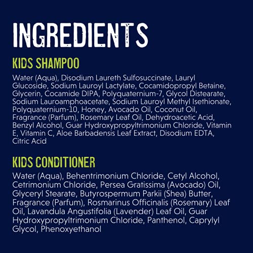 YOUNG KING HAIR CARE Shampoo and Conditioner Set for Kids Hair | Wash and Detangle Natural Curls | Made with Shea Butter, Coconut and Rosemary Oil | 8 oz Each