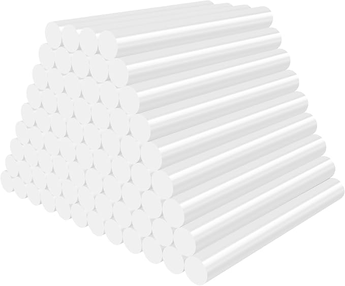 72 Pack White Hot Glue Sticks Bulk, 4 x 0.43 in High and Low Temp Adhesive Glue