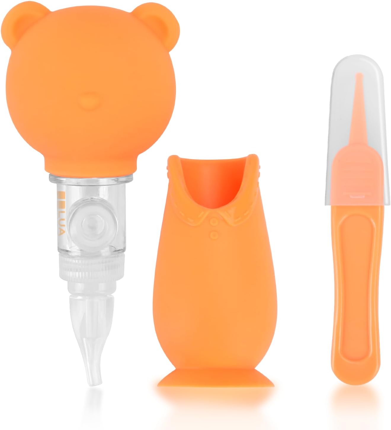 Manual Nasal Aspirator for Baby - Cute Bear-Shaped Nose Cleaner for Newborns & Toddlers, Gentle Suction for Congestion Relief, Easy to Use for Home & Travel