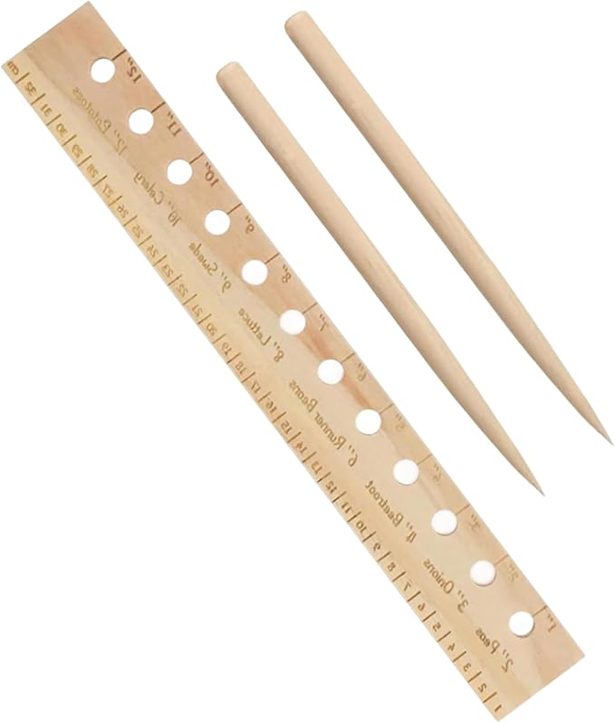 Seeding Ruler with Holes Wood, Seeding Ruler with Holes, Spacer Tool Seeder