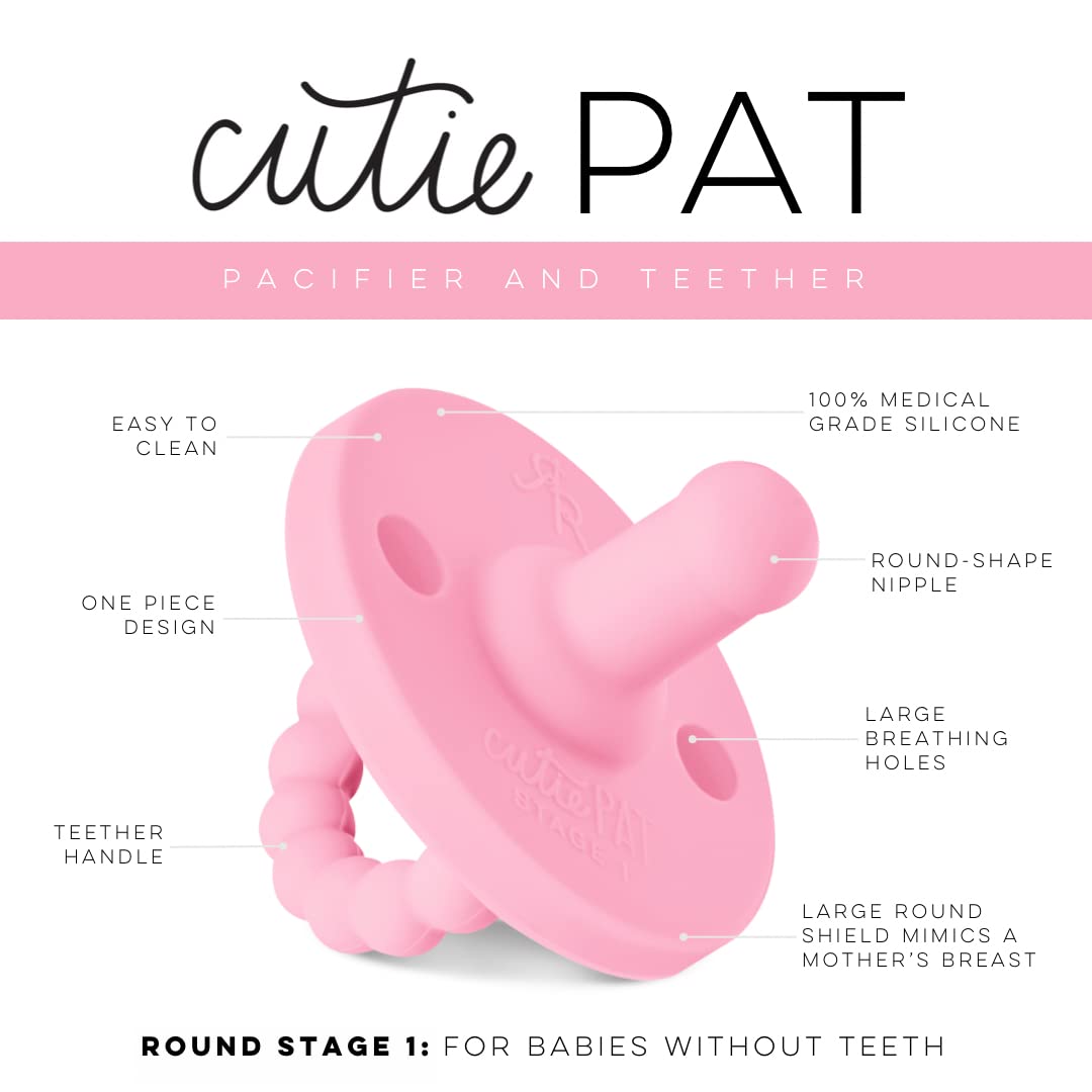 Ryan & Rose Cutie PAT Pacifier Teether (Stage 1, Taffy)
