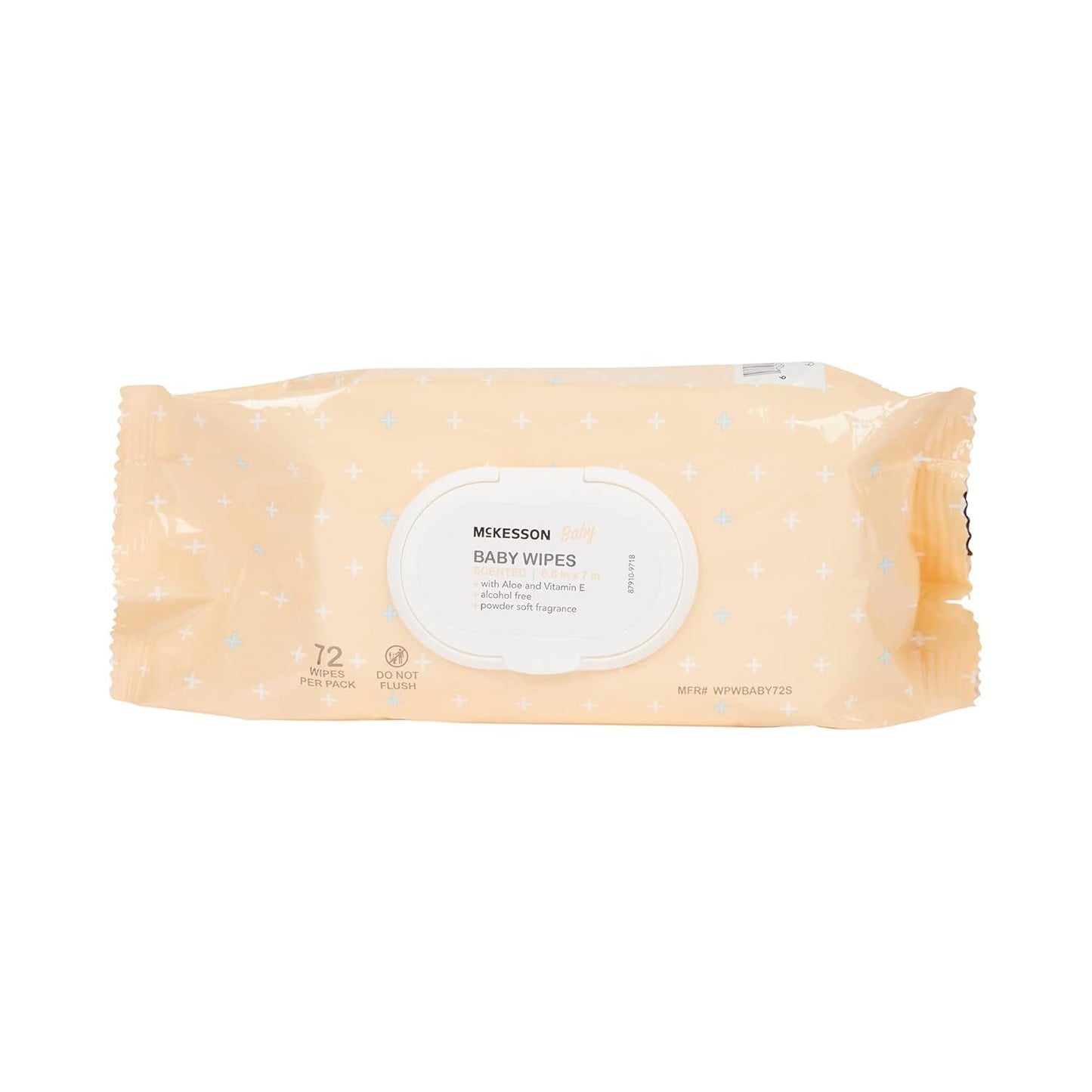 McKesson Baby Wipes, Baby Powder Scent (12 Packs, 864 Wipes) - Aloe & Vitamin E, 99% Water, Flip-Top Lid, Wipes for Sensitive Skin & Diaper Rash, 6.8 in x 7 in, 72 per pack