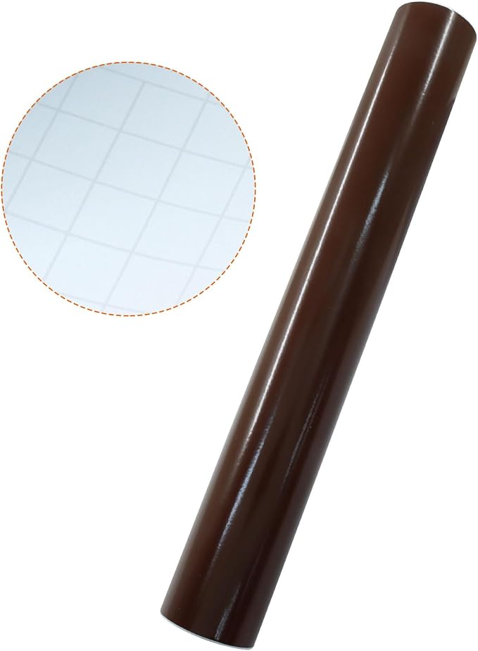 Luomorgo Brown Permanent Vinyl Roll 12" x 5FT | Glossy, Waterproof Adhesive